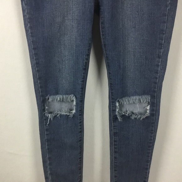 Acne Studios Skin 5 Overdye Knee Cut out Distressed Frayed Hem Jeans - Picture 7 of 12